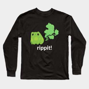 Rippit! A farting frog design Long Sleeve T-Shirt